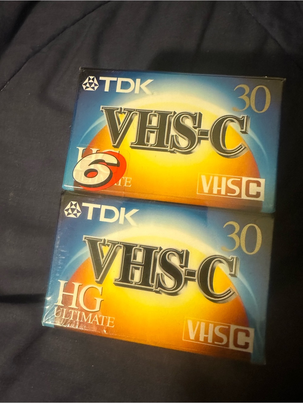 Vintage lot of 6 sealed vhs-c tdk tapes
